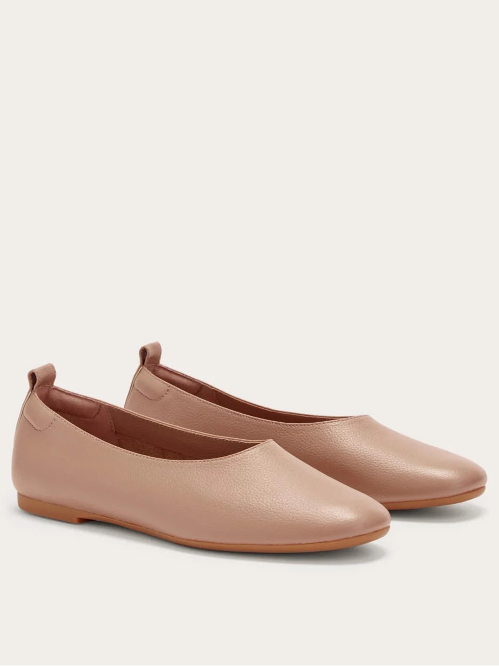 Everlane The Day Glove Tan Leather Ballet Flats Shoes Classic Chic Size 7 NIB